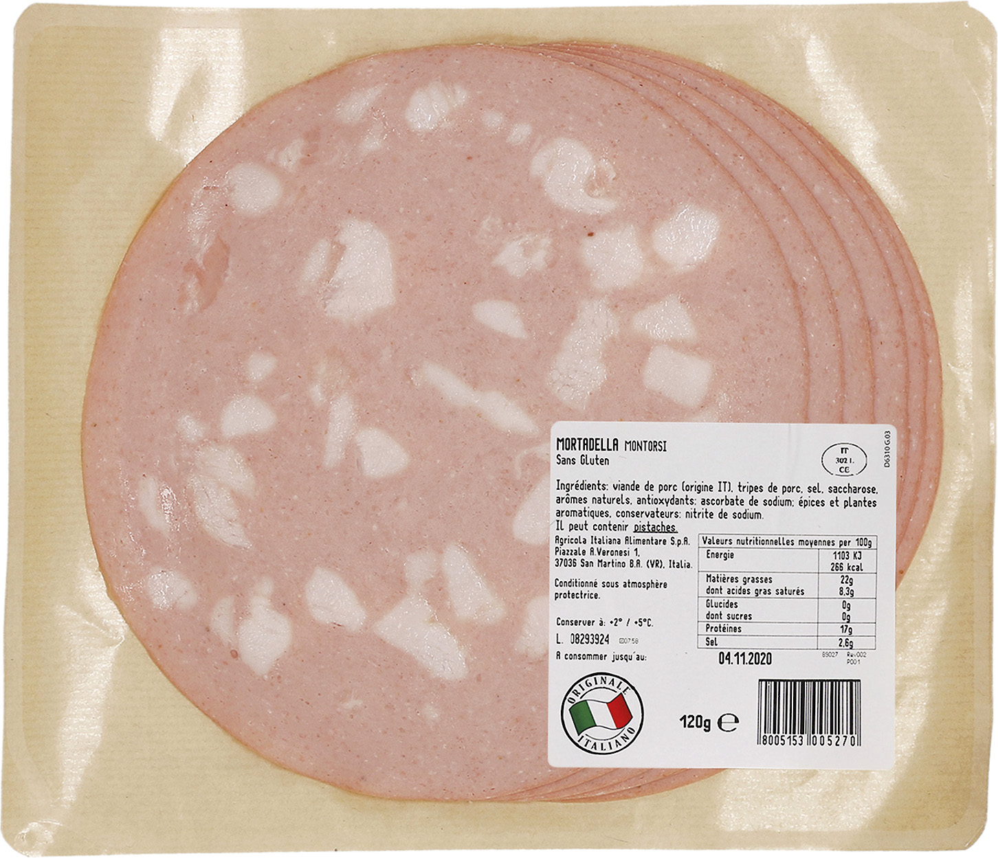 MORTADELLE ITALIENNE "NEGRONI"