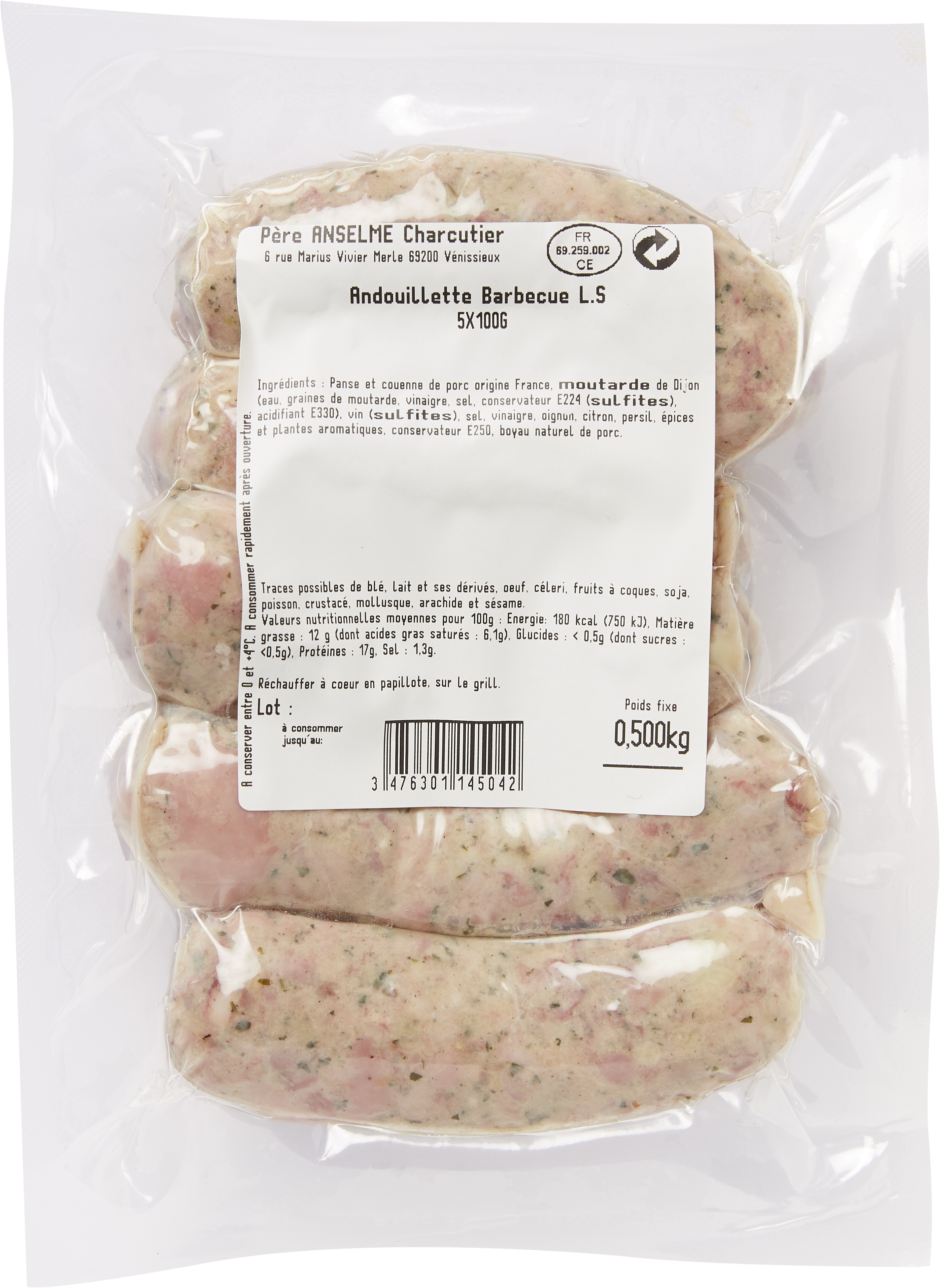 ANDOUILLETTE BARBECUE PERE ANSELME