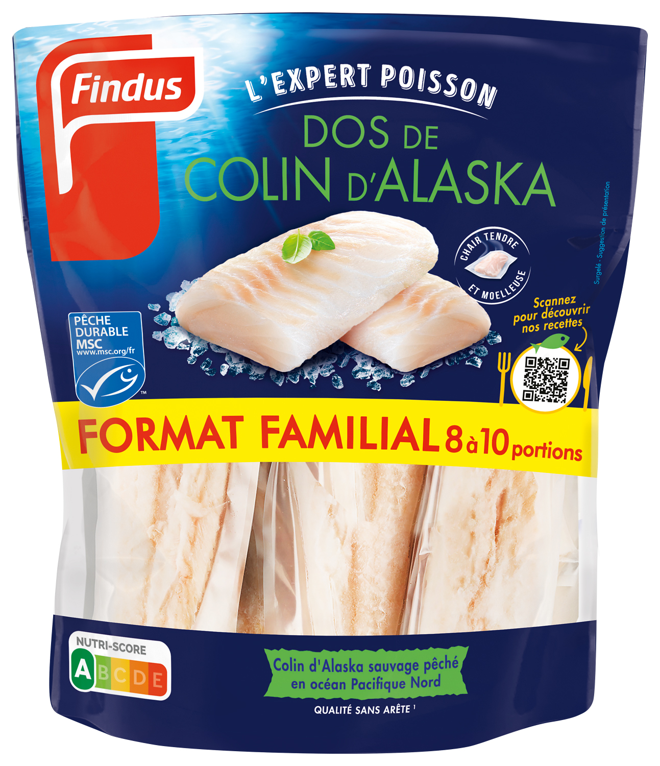 DOS DE COLIN D'ALASKA SURGELE FINDUS