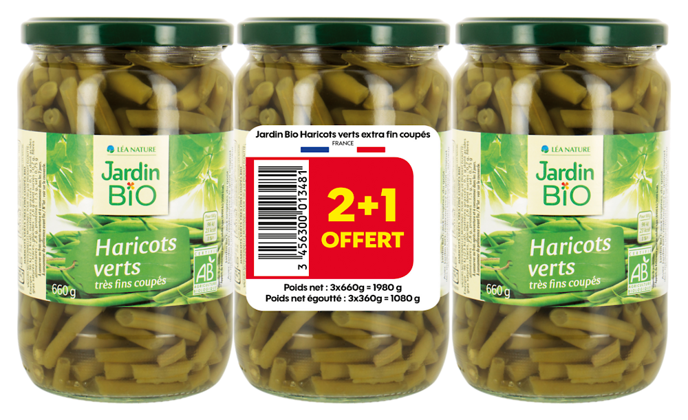 HARICOTS VERTS EXTRA FINS JARDIN BIO
