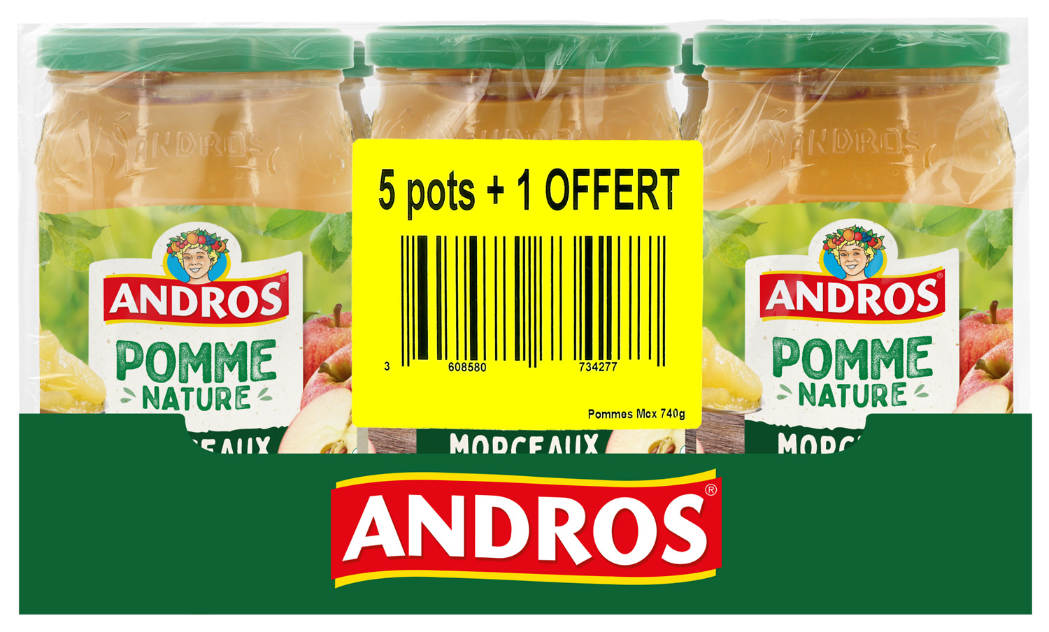 COMPOTE POMME NATURE MORCEAUX ANDROS