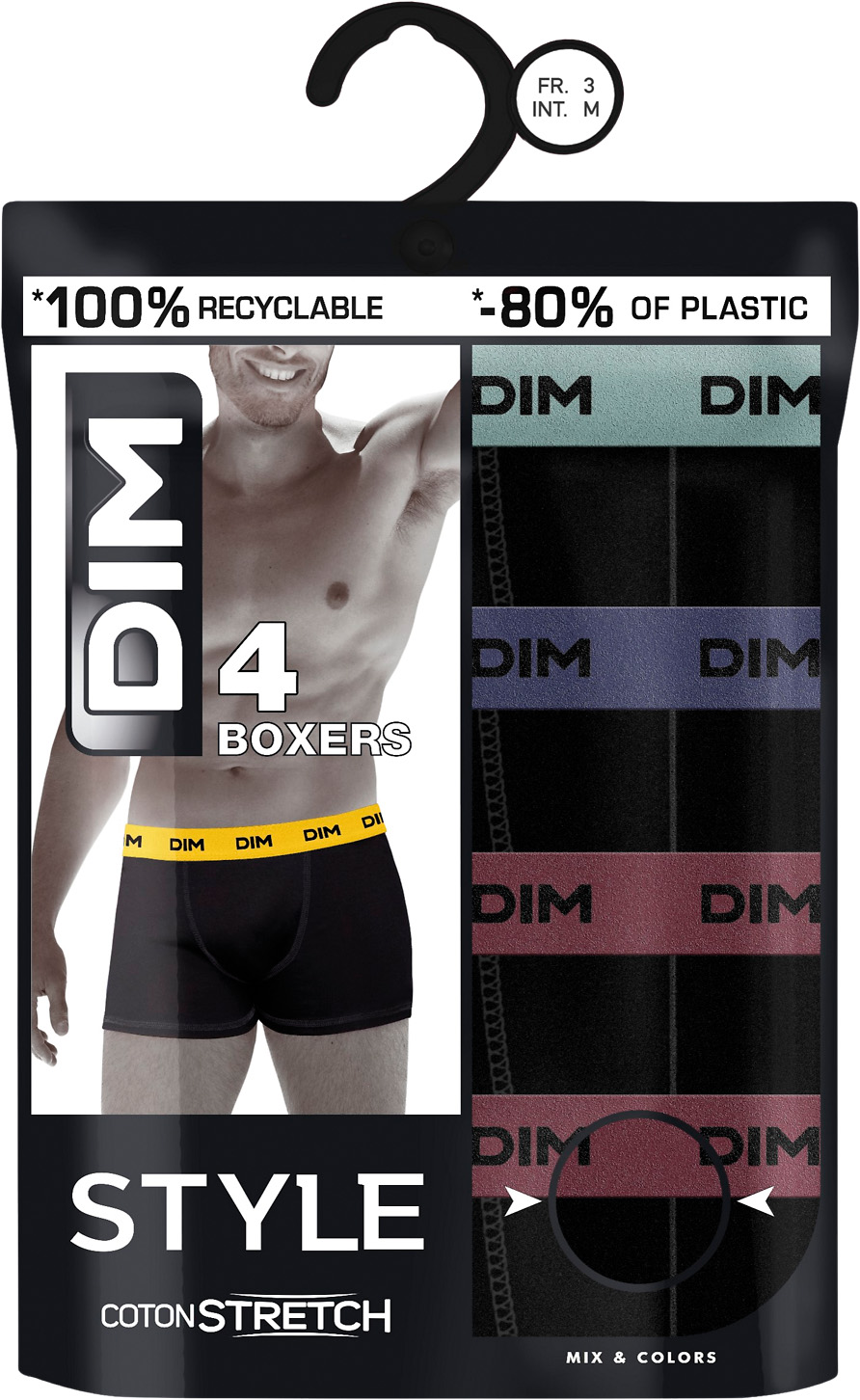 LOT DE 4 BOXERS HOMME