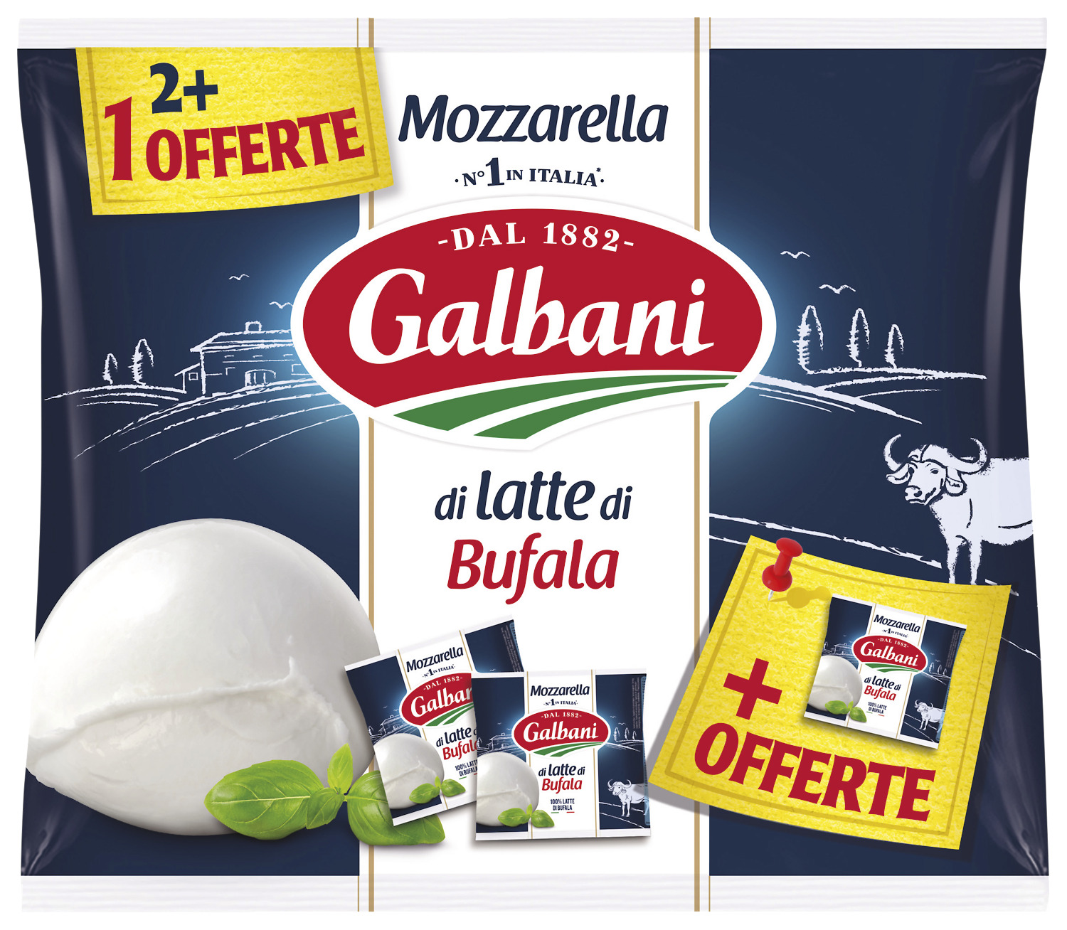 MOZZARELLA PASTEURISE DI LATTE DI BUFALA GALBANI