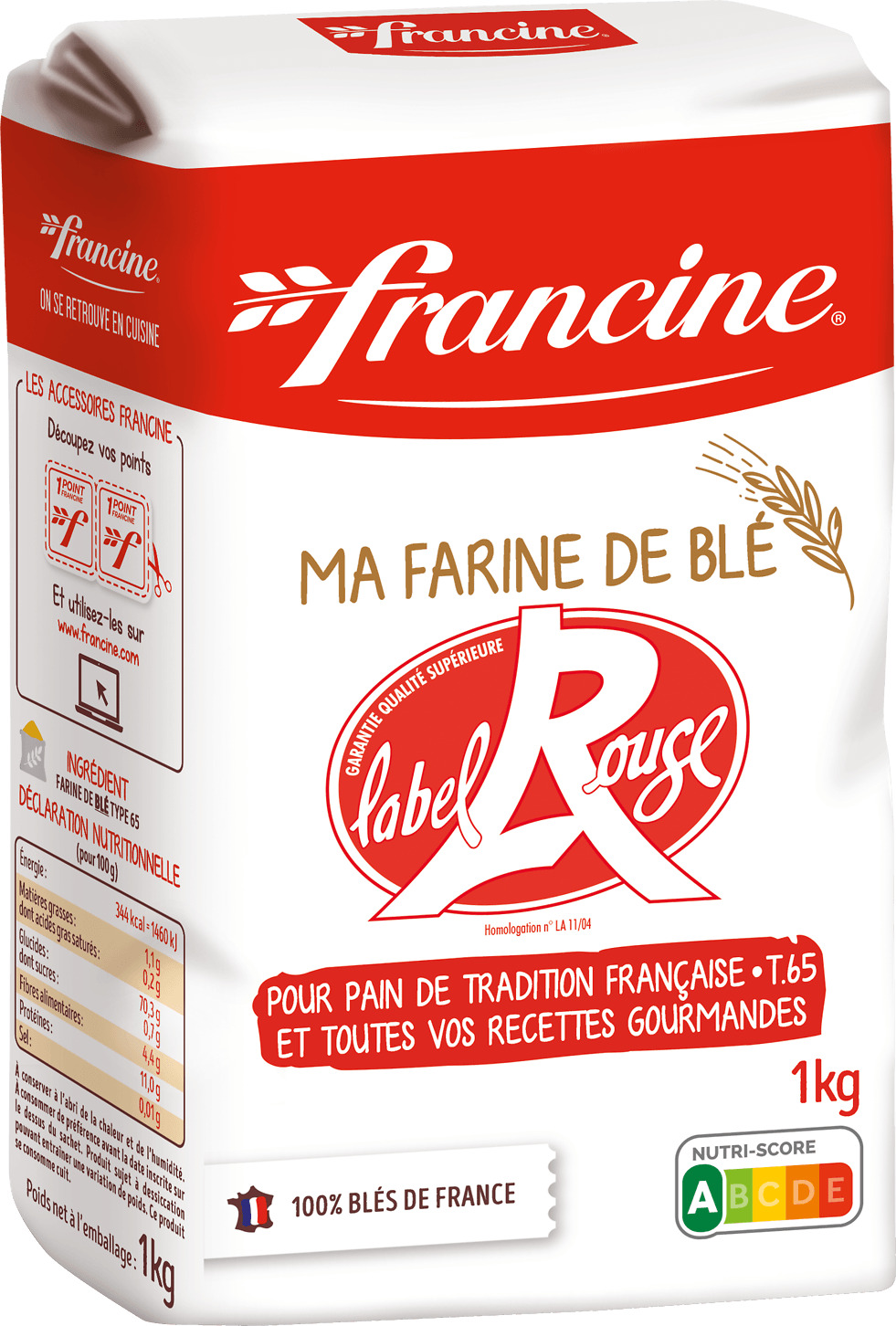 FARINE DE BLE LABEL ROUGE T65 FRANCINE