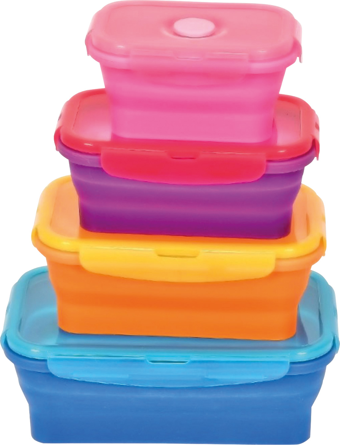 LOT DE 4 BOITES ALIMENTAIRES RETRACTABLES