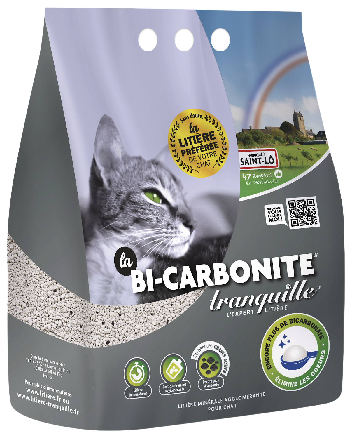 LITIERE POUR CHAT MINERALE BI-CARBONITE TRANQUILLE