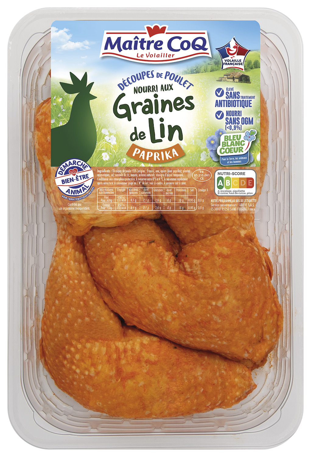 CUISSE DE POULET NOURRI AUX GRAINES DE LIN MAITRE COQ