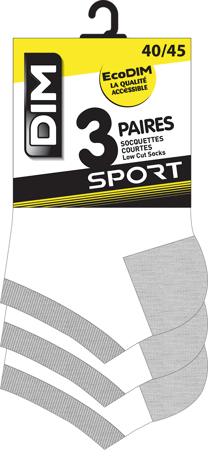 LOT DE 3 PAIRES D'INVISIBLES SPORT HOMME