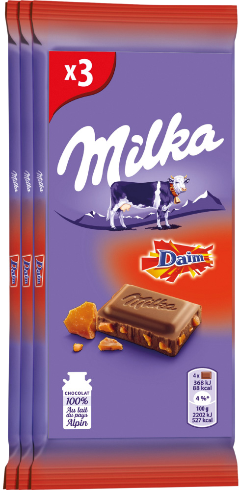 TABLETTES DE CHOCOLAT MILKA