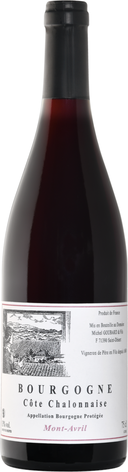 BOURGOGNE CÔTE CHALONNAISE AOP ROUGE DOMAINE GOUBARD MONT AVRIL 2023