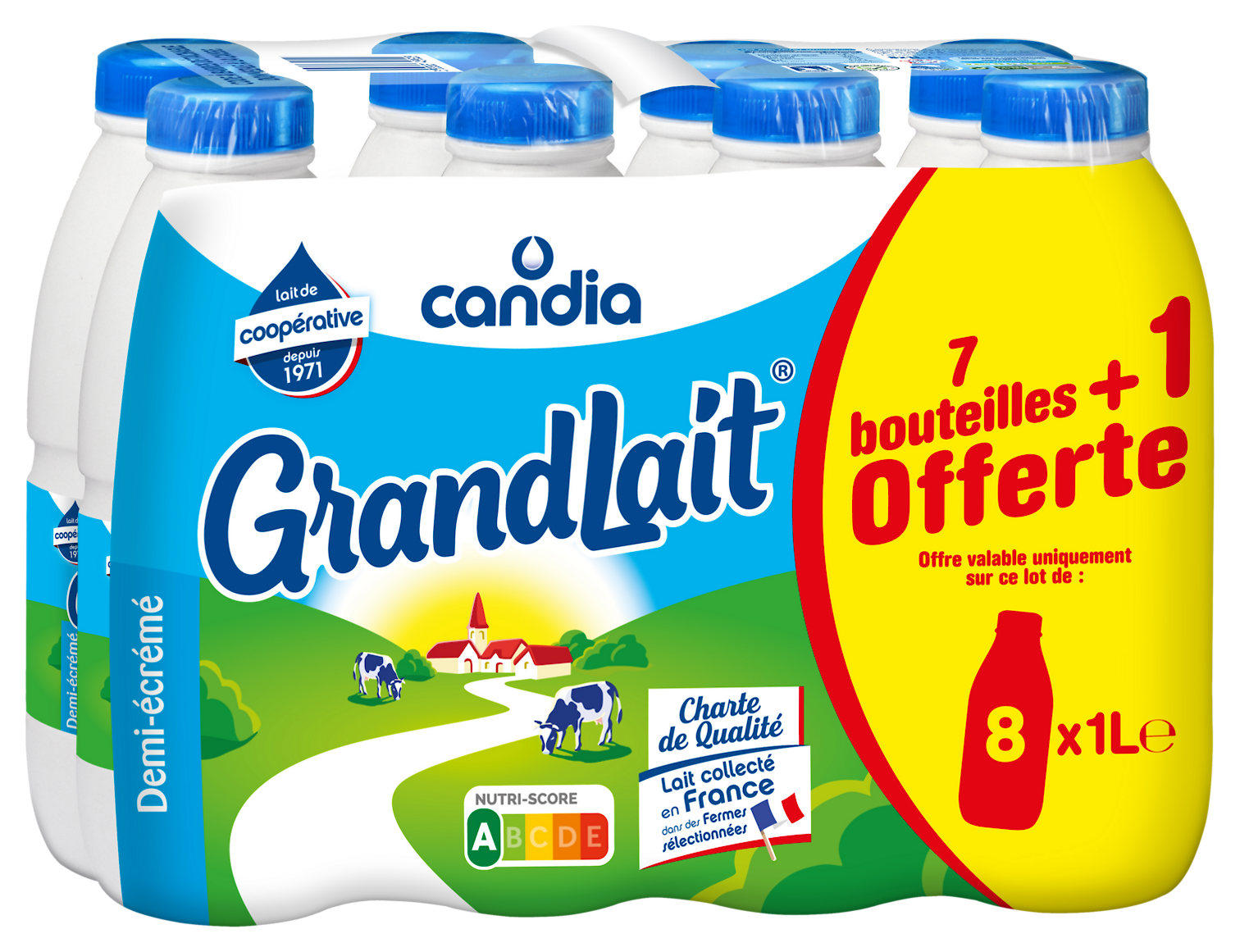 LAIT UHT DEMI-ECREME GRANDLAIT