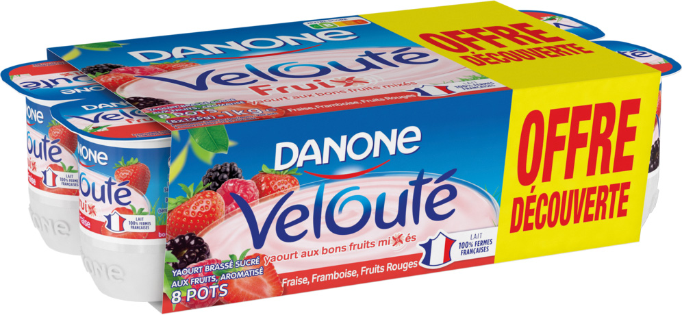 YAOURT BRASSE AUX FRUITS VELOUTE FRUIX DANONE