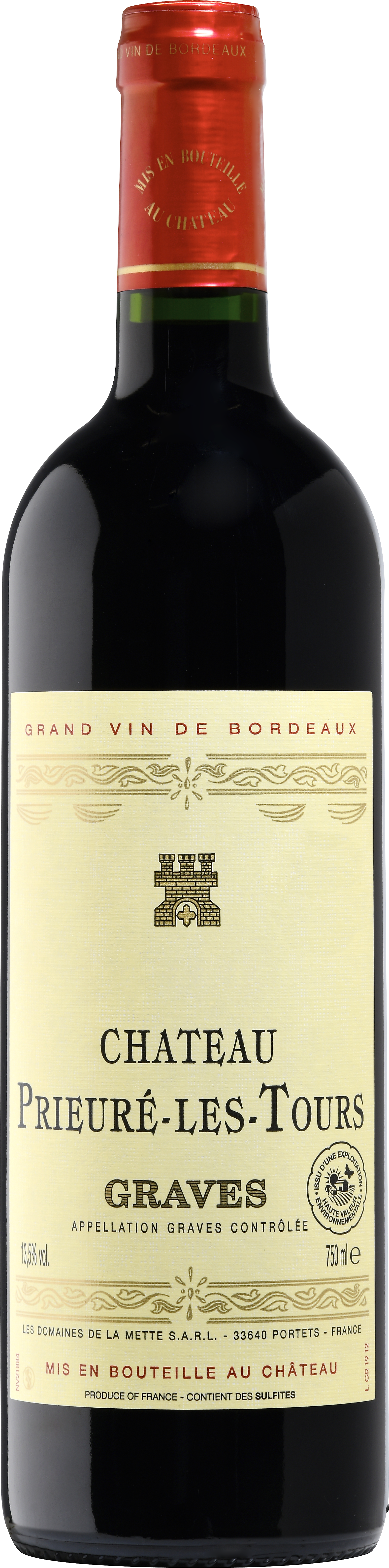 GRAVES AOP ROUGE CHÂTEAU PRIEURÉ LES TOURS 2019