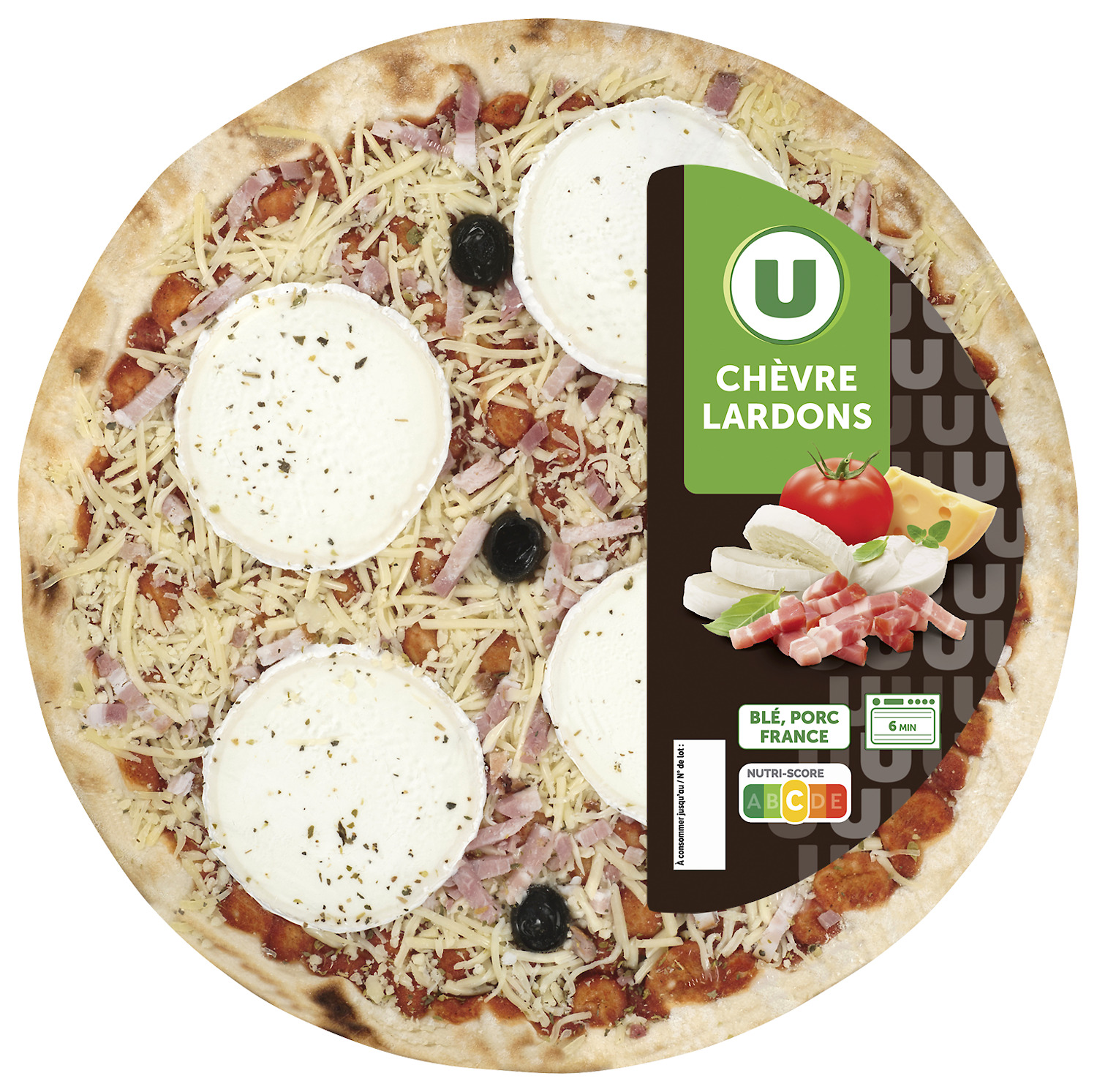 PIZZA CHEVRE LARDONS FUMES U