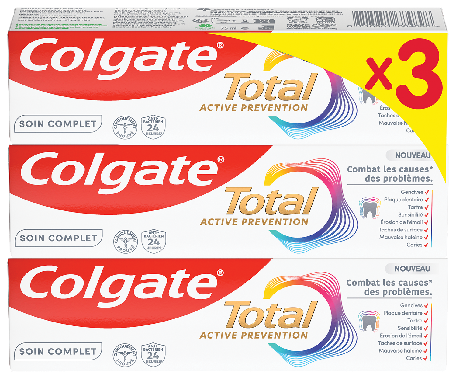 DENTIFRICE TOTAL ACTIVE PREVENTION COLGATE