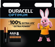 PACK DE 8 PILES DURACELL OPTIMUM
