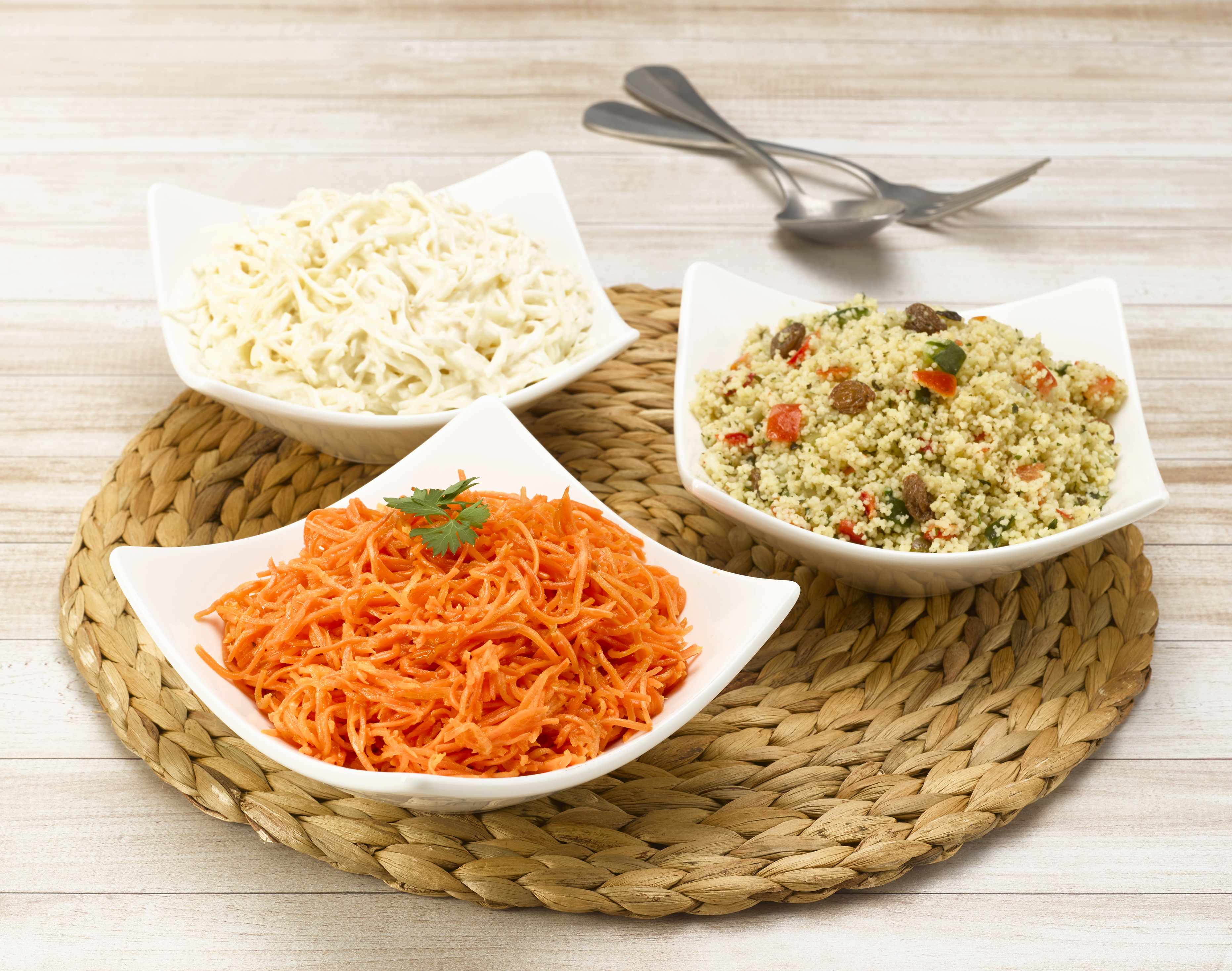 CAROTTES RAPÉES MARAICHÈRES OU CÉLERI REMOULADE OU TABOULÉ À L'ORIENTALE