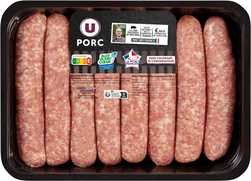 SAUCISSE DE TOULOUSE FILIERE U