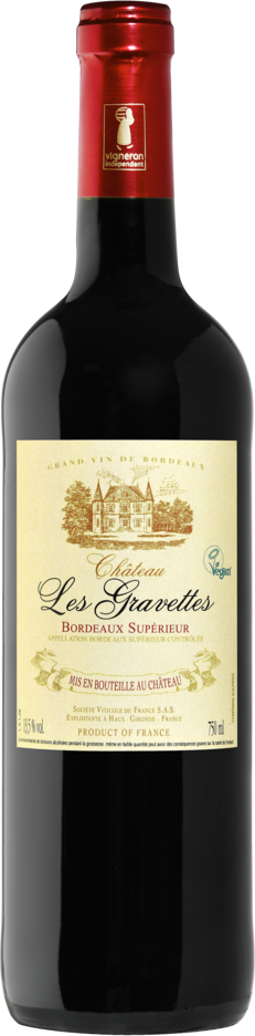 BORDEAUX SUPÉRIEUR AOP ROUGE CHÂTEAU LES GRAVETTES 2018