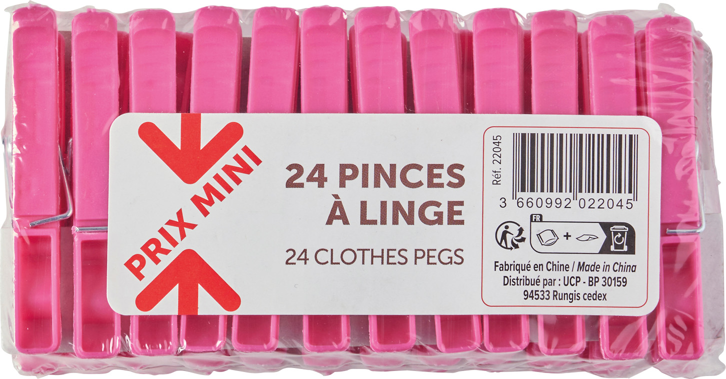 LOT DE 24 PINCES A LINGE