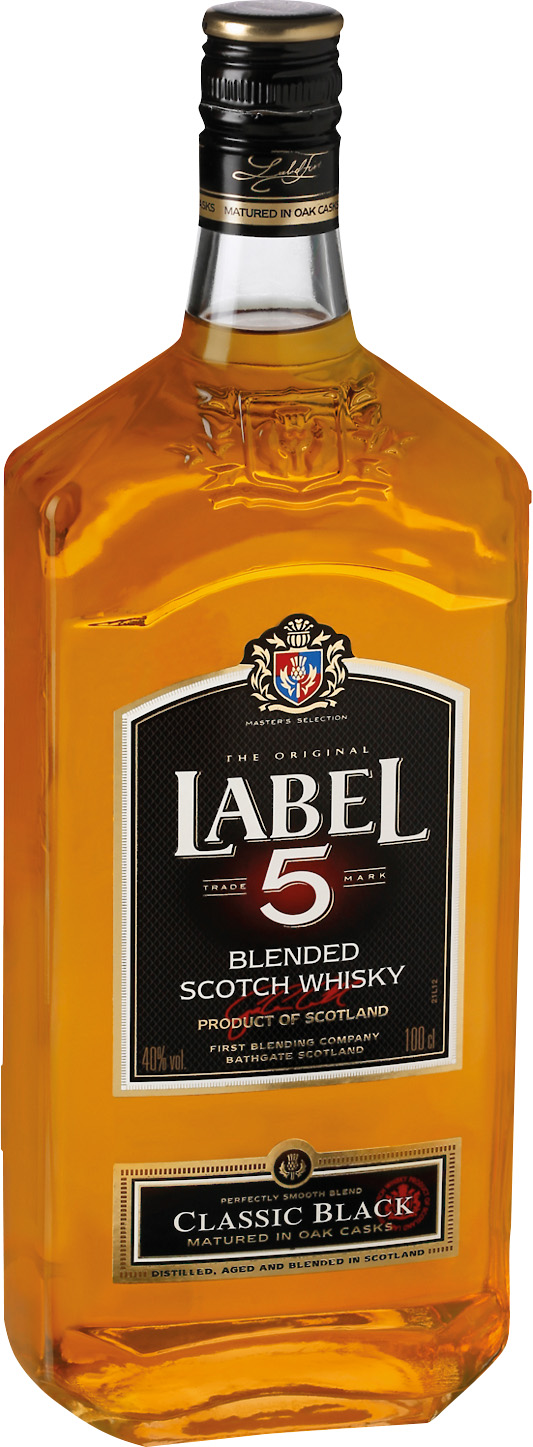 BLENDED SCOTCH WHISKY LABEL 5 40°