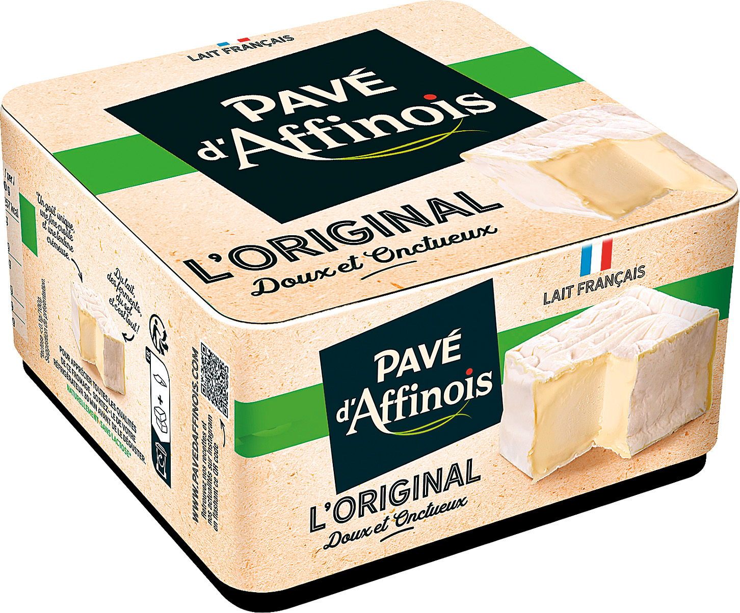 FROMAGE AU LAIT PASTEURISE L'INTENSE PAVE D'AFFINOIS