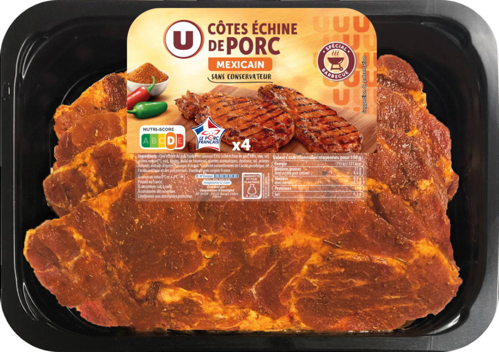 COTE ECHINE DE PORC MEXICAINE U