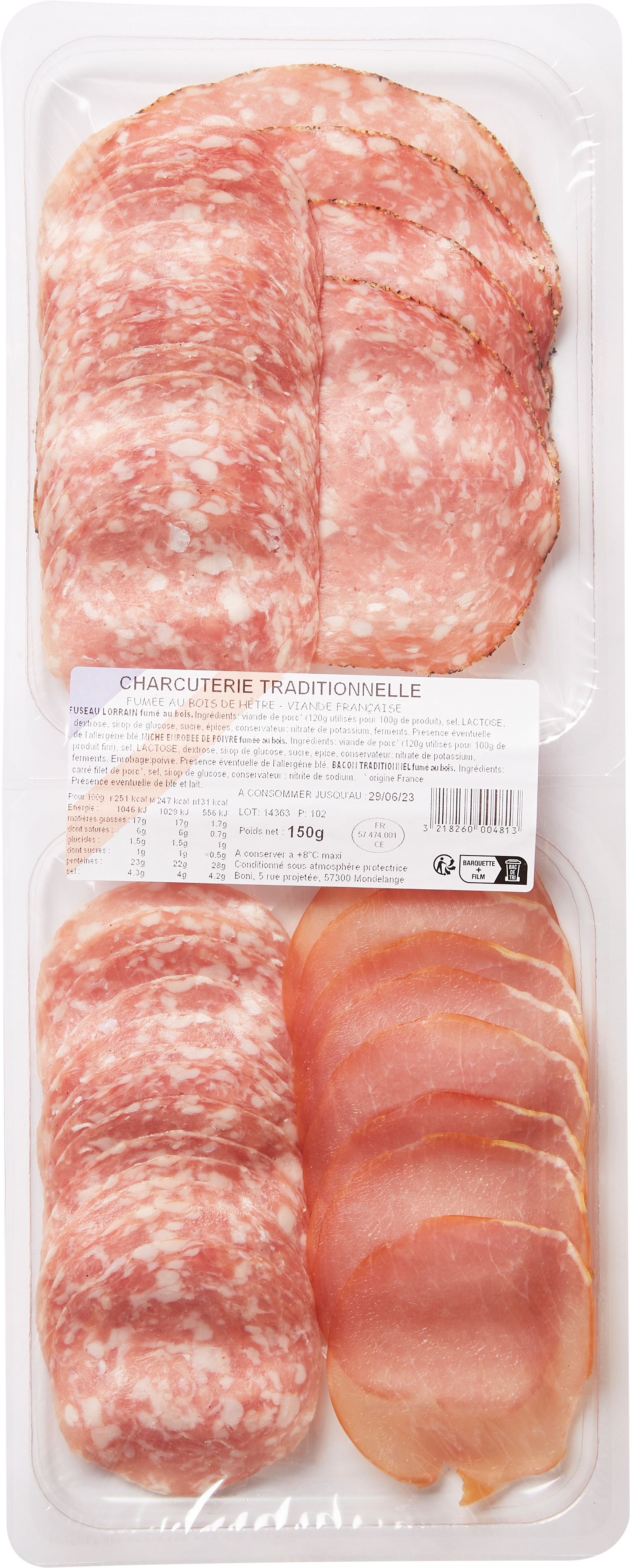 PLATEAU D'ASSORTIMENT DE CHARCUTERIE TRADITIONNELLE
BONI