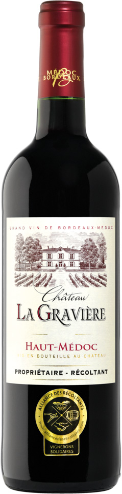 HAUT-MÉDOC AOP ROUGE CHÂTEAU LA GRAVIÈRE 2022