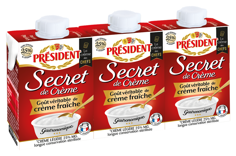 SECRET DE CREME UHT 25% MG PRESIDENT
