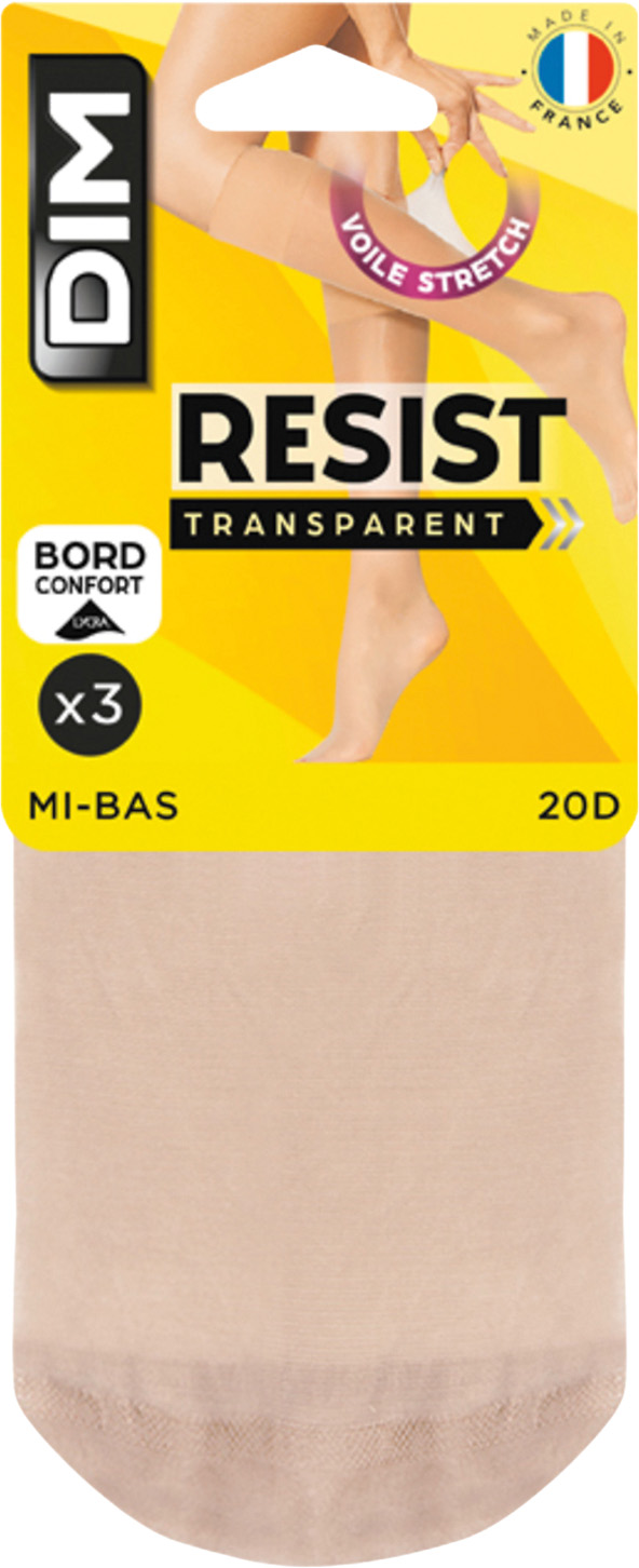 LOT DE 3 PAIRES DE MI-BAS OU SOCQUETTES VOILE RESIST