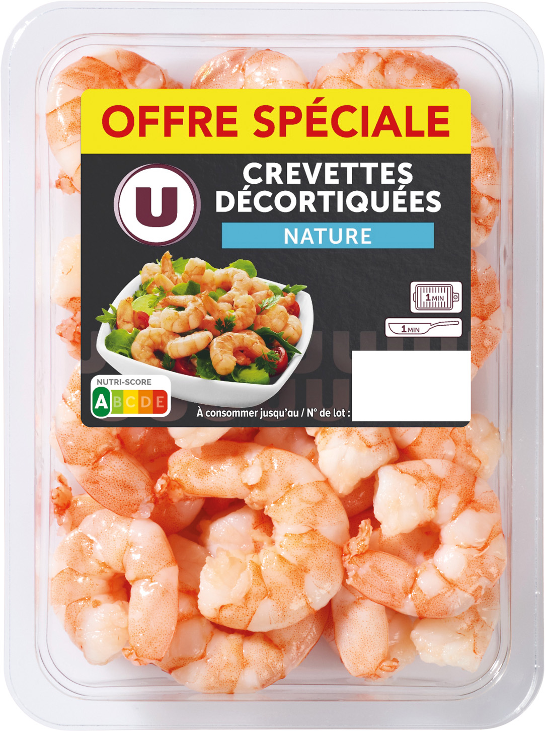 CREVETTES DECORTIQUEES CUITES NATURE U