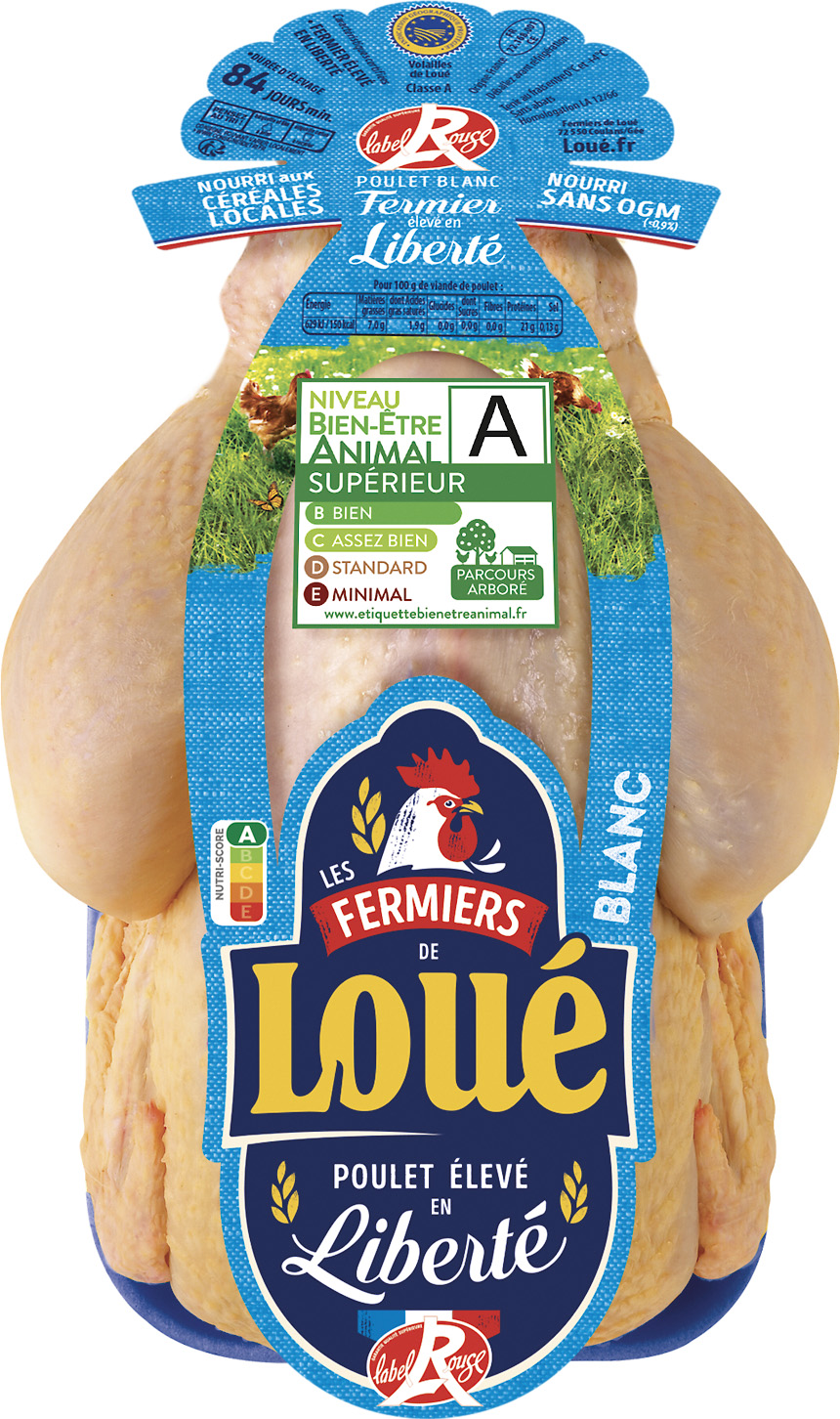 POULET FERMIER LABEL ROUGE IGP PRÊT À CUIRE DE LOUÉ