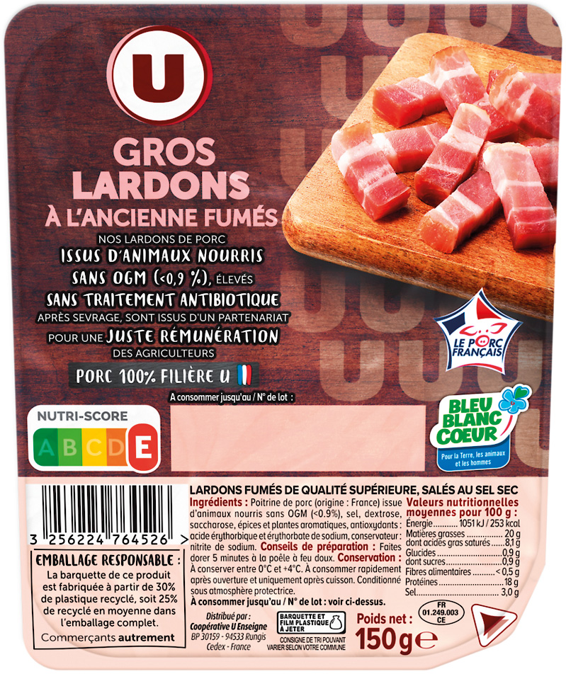 GROS LARDONS FUMES A L'ANCIENNE U