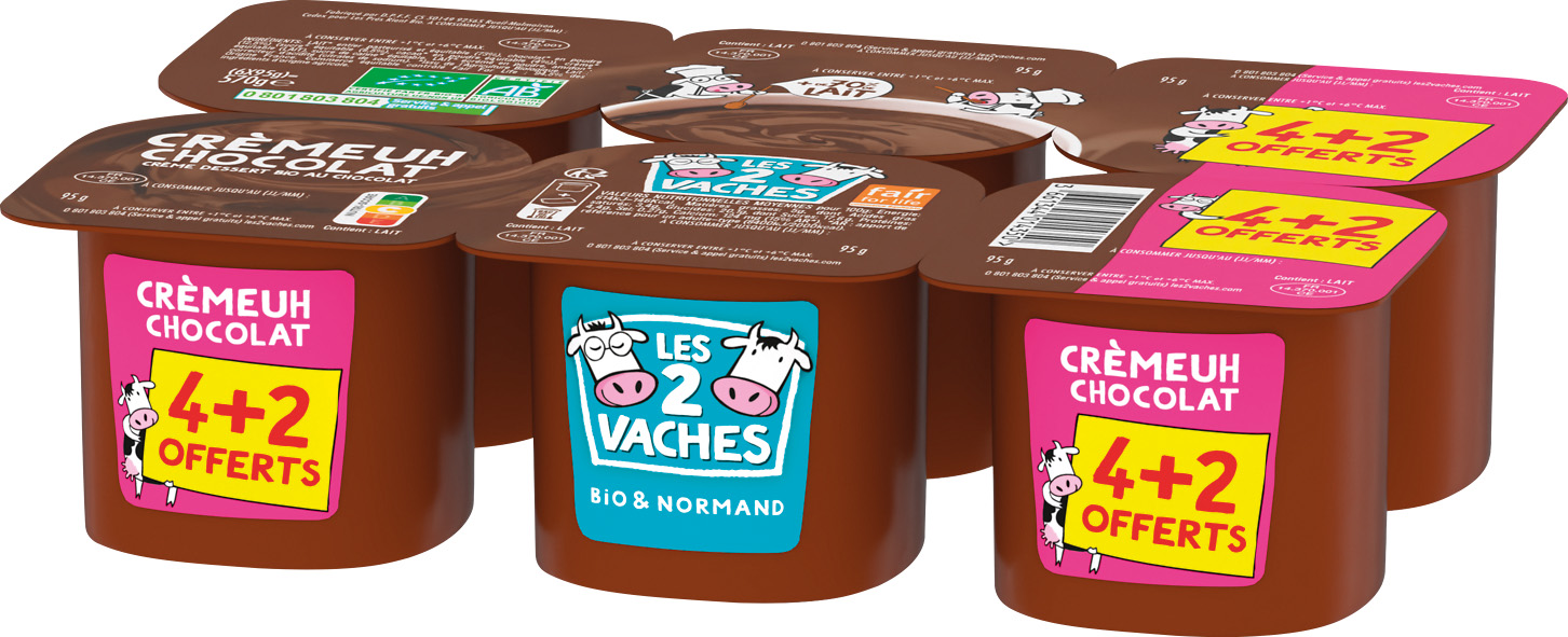 CREME DESSERT BIO LES 2 VACHES