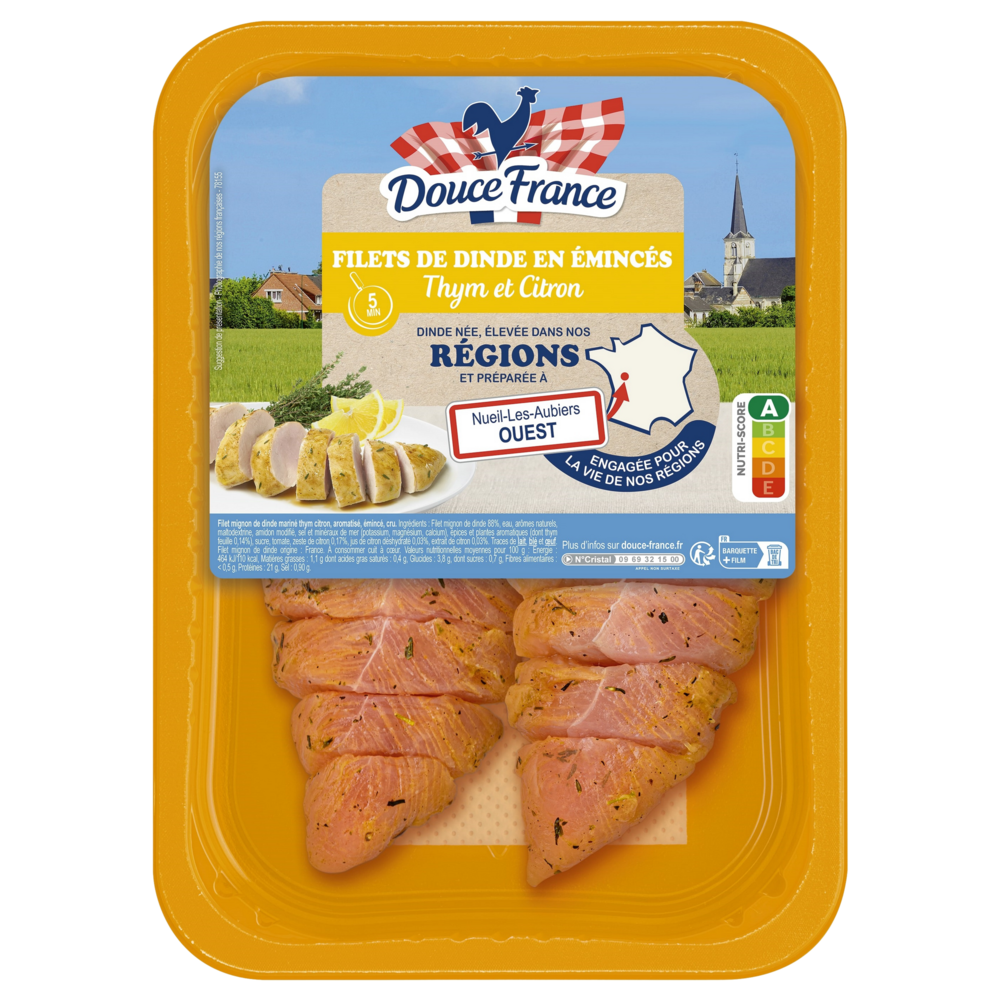 FILET DE DINDE EMINCE DOUCE FRANCE