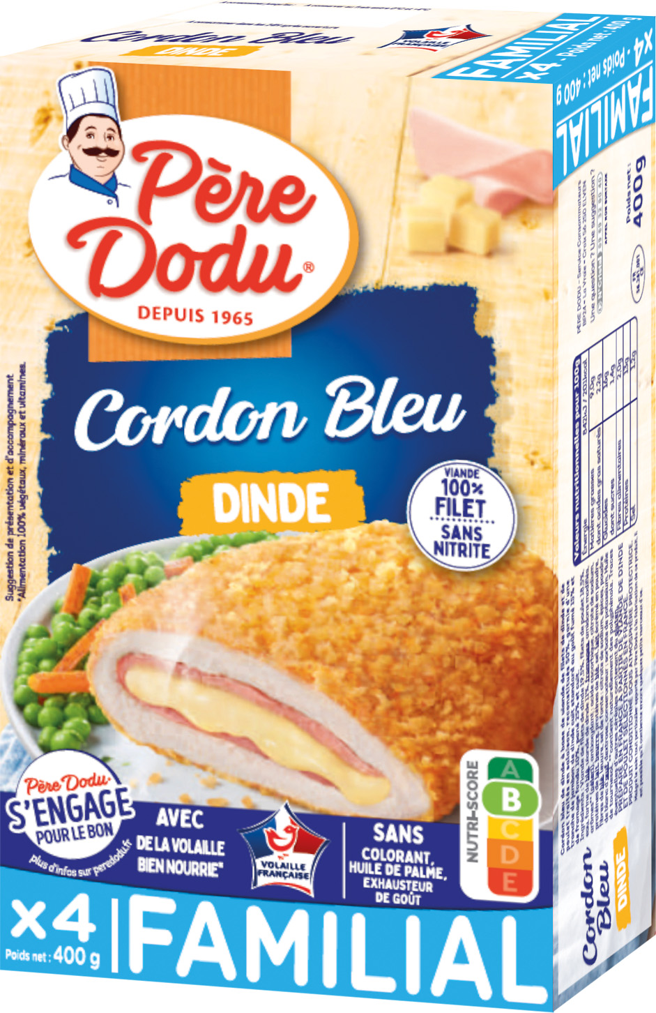 ESCALOPE CORDON BLEU DE DINDE PERE DODU