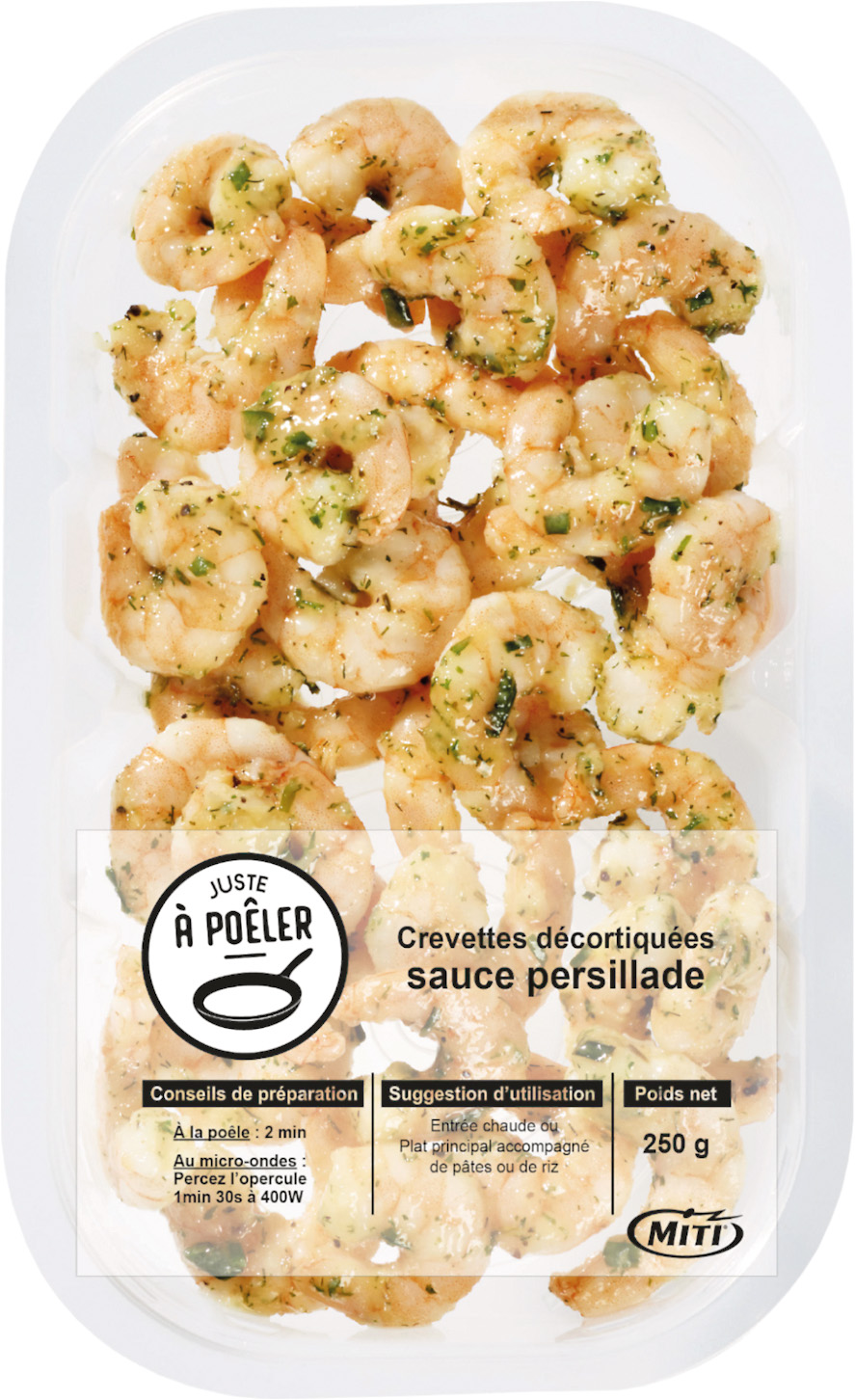 CREVETTES DECORTIQUEES SAUCE PERSILLADE MITI