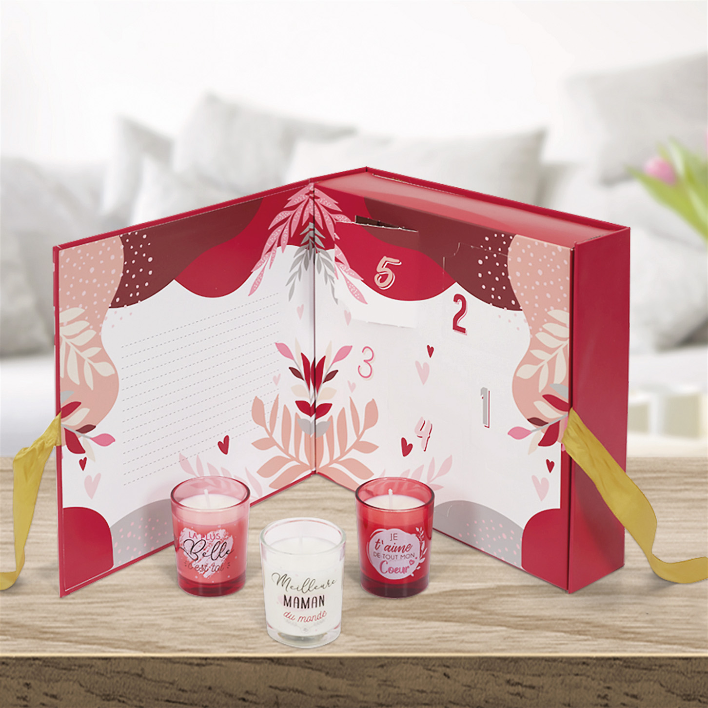 COFFRET CALENDRIER 5 BOUGIES PARFUMEES