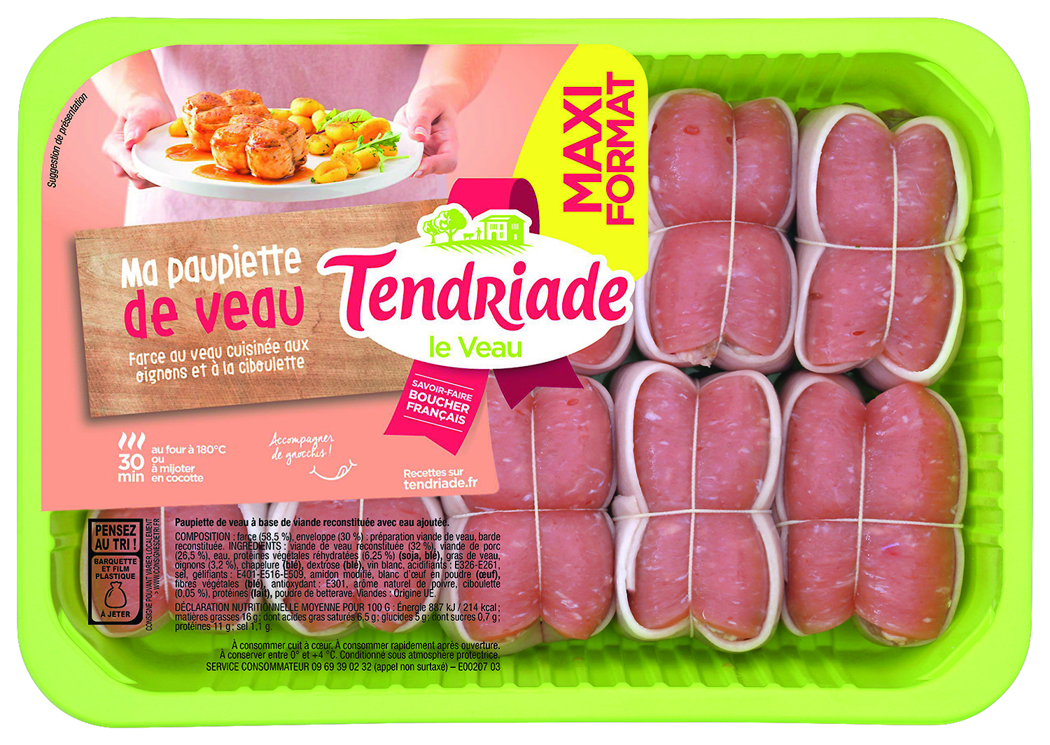 PAUPIETTE DE VEAU TENDRIADE