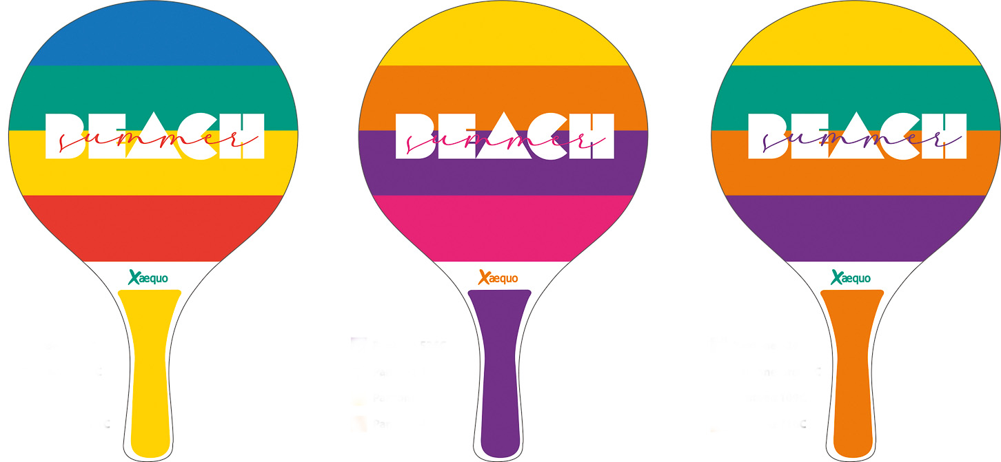 2 RAQUETTES DE BEACH BALL "BEACH SUMMER" 